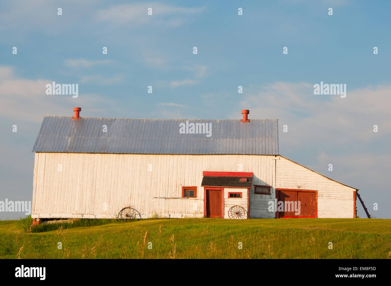 Farmland Gaspesie Quebec Stock Photo