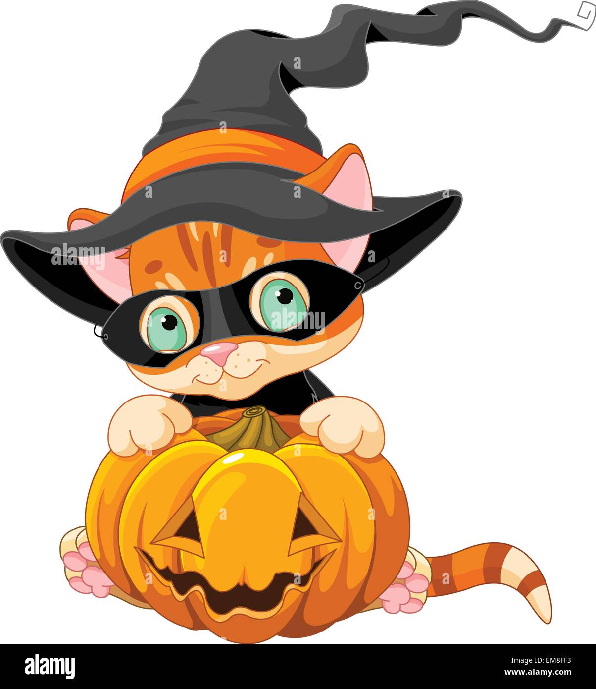 Cute Halloween Kitten Stock Vector Image & Art Alamy