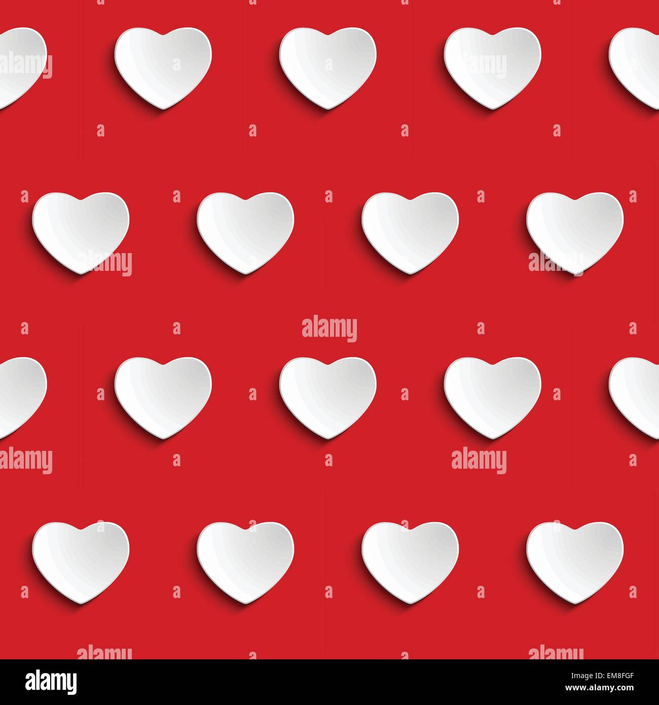 Valentine Day Heart Seamless Pattern Background Stock Vector Image ...