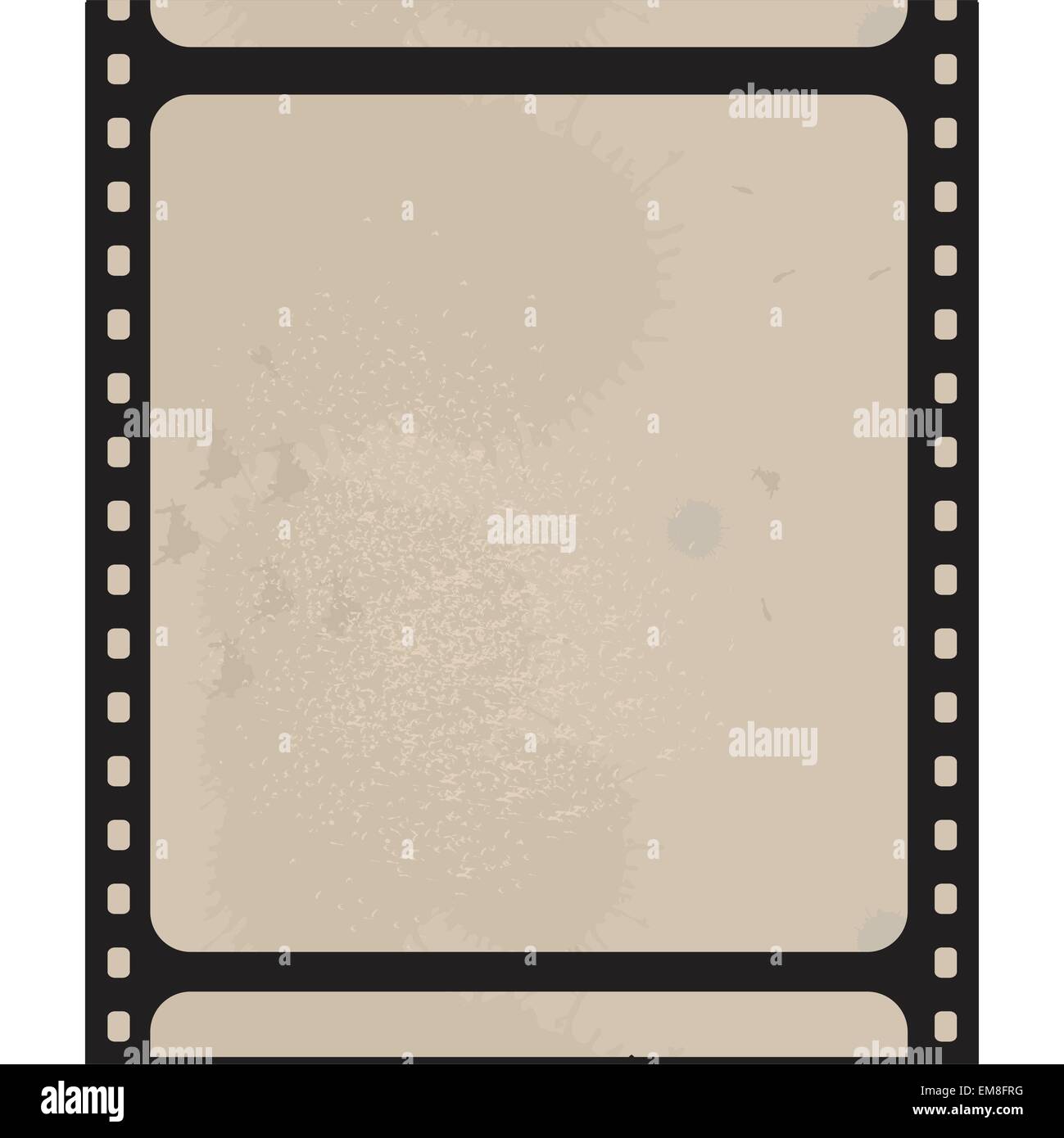 Old blank film strip isolated on white Stock Vector