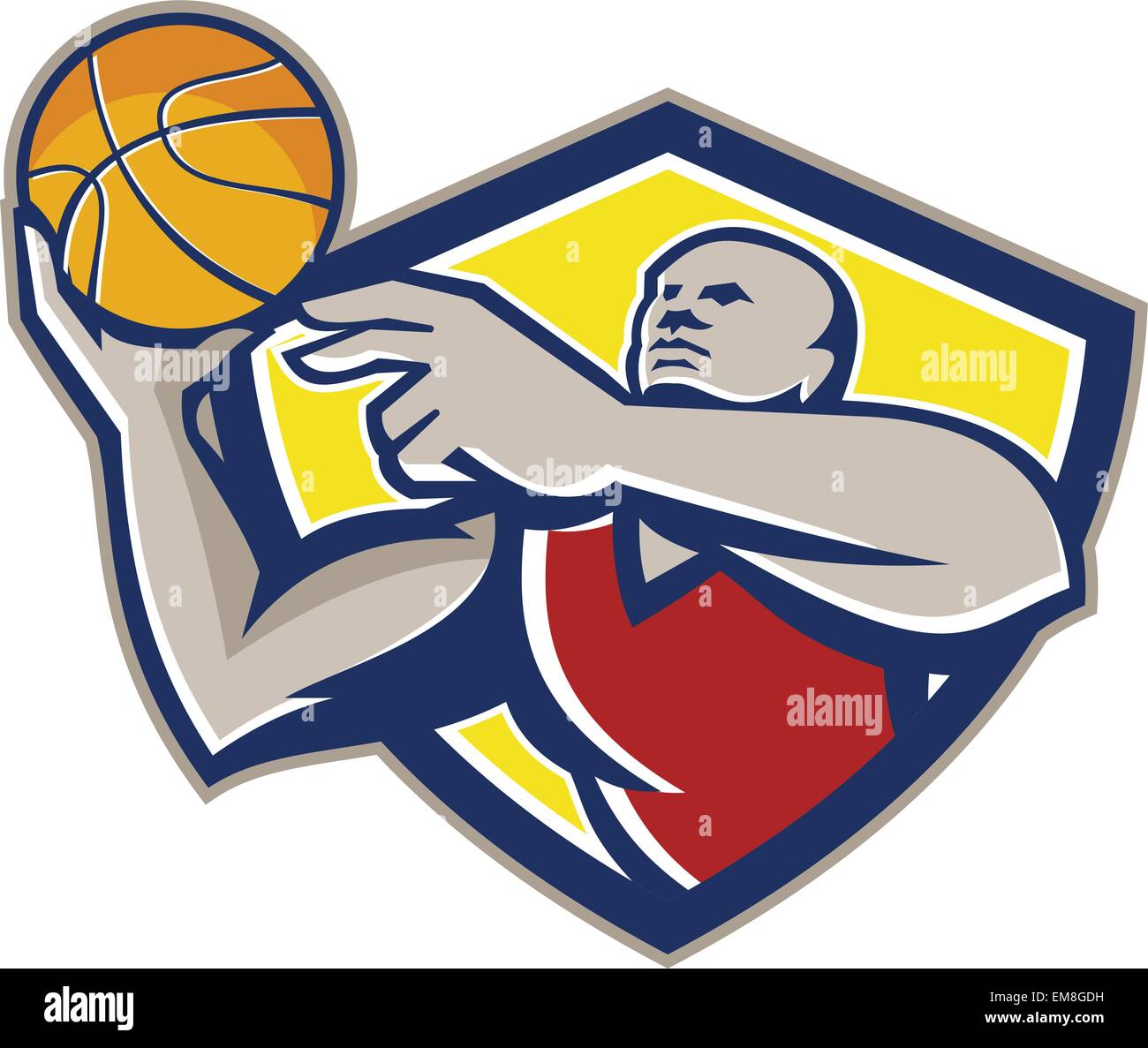 African american basketball player illustration Stock Vector Images - Alamy
