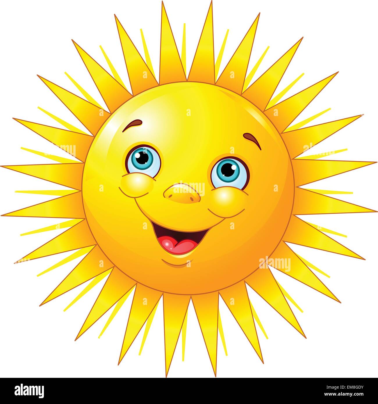Smiling sun Stock Vector