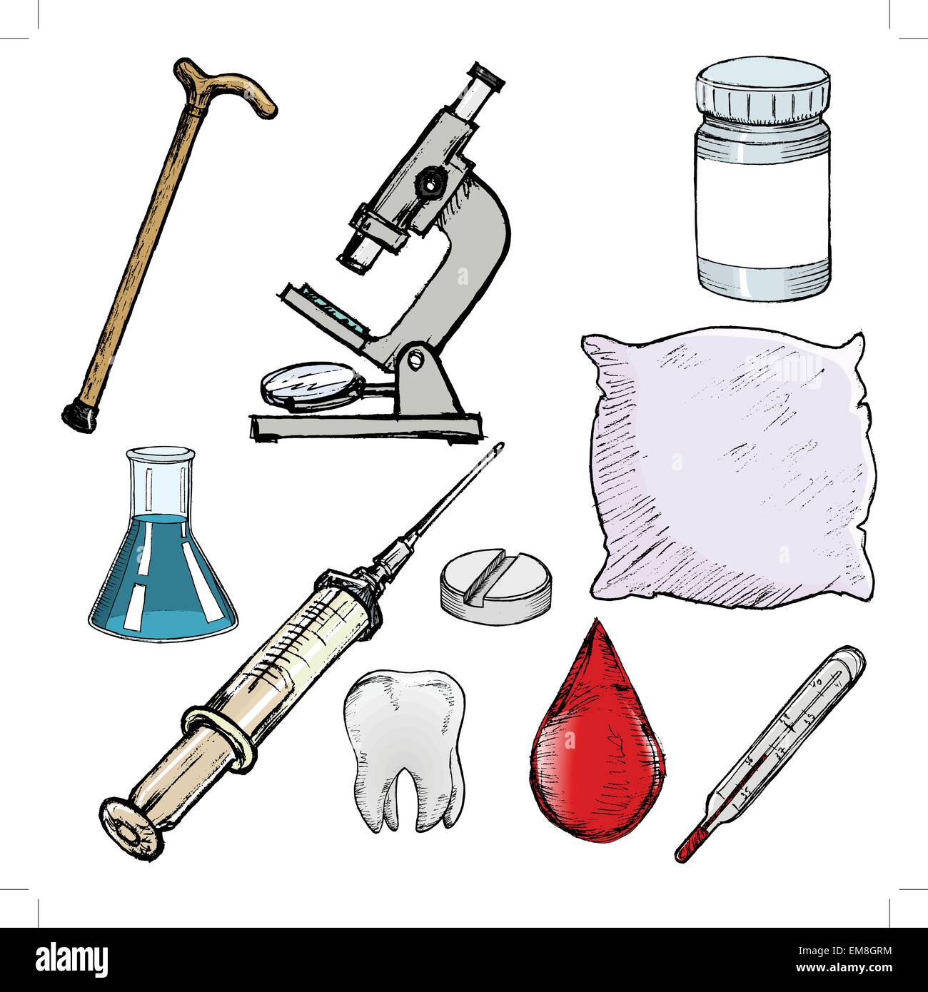 set of medical objects Stock Vector Image & Art Alamy