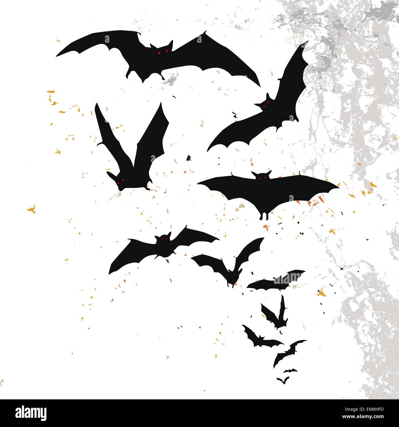 Halloween background with a full moon and bats Stock Vector Image & Art ...