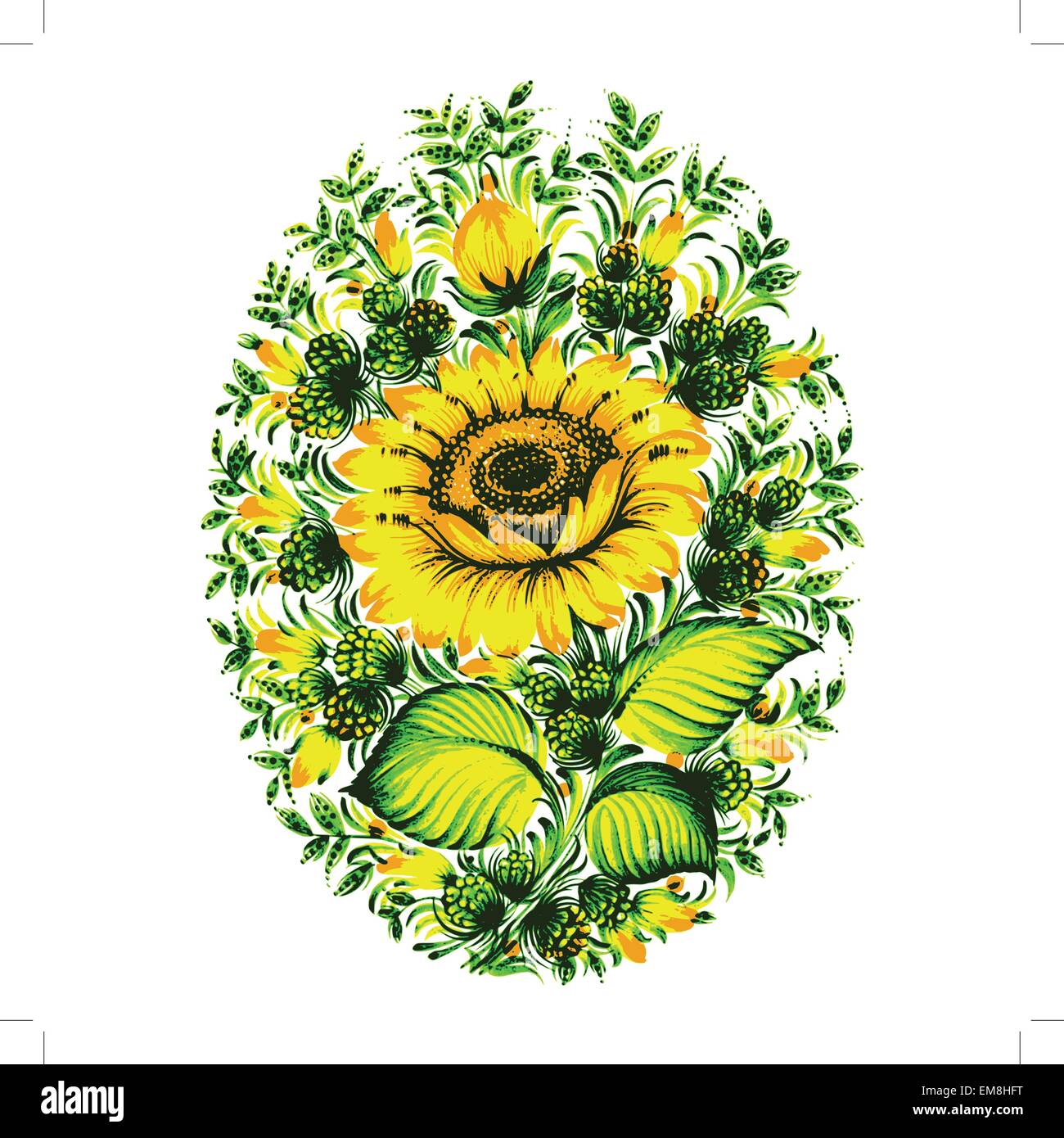 Ukrainian sunflower art Stock Vector Images - Alamy