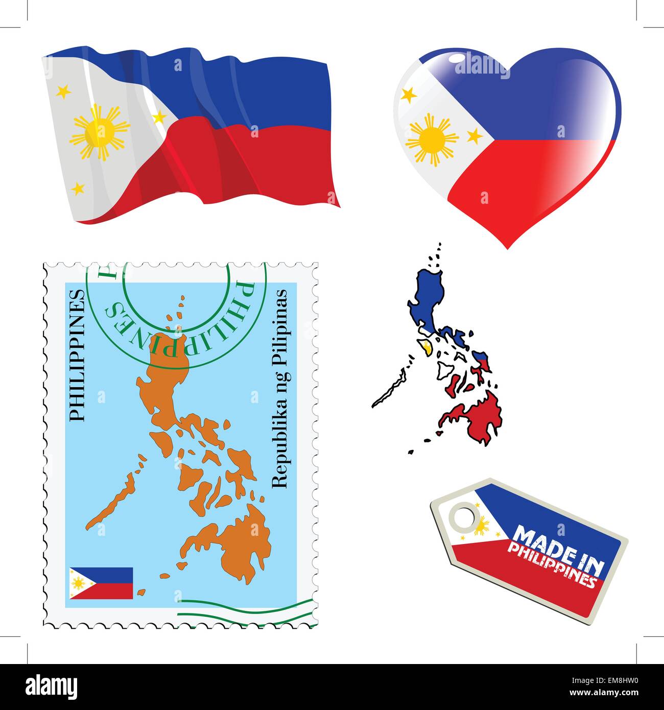 National flag philippines vector Cut Out Stock Images Pictures Alamy