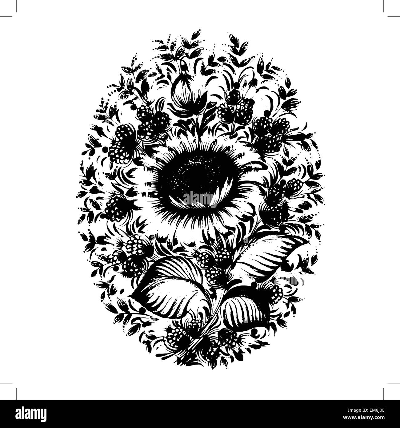 Ukrainian sunflower art Stock Vector Images - Alamy