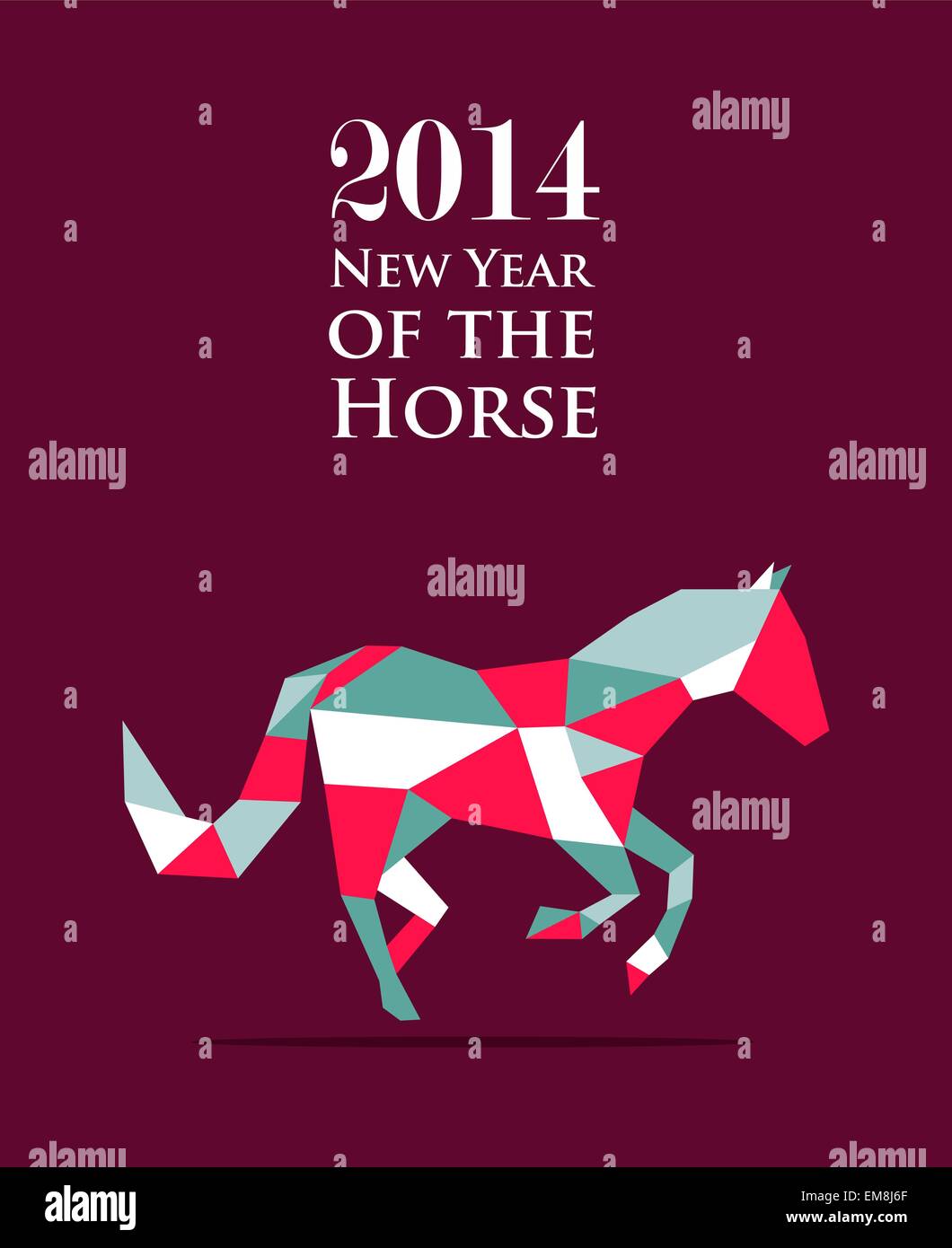 Chinese new year of the Horse illustration vector file Stock Vector