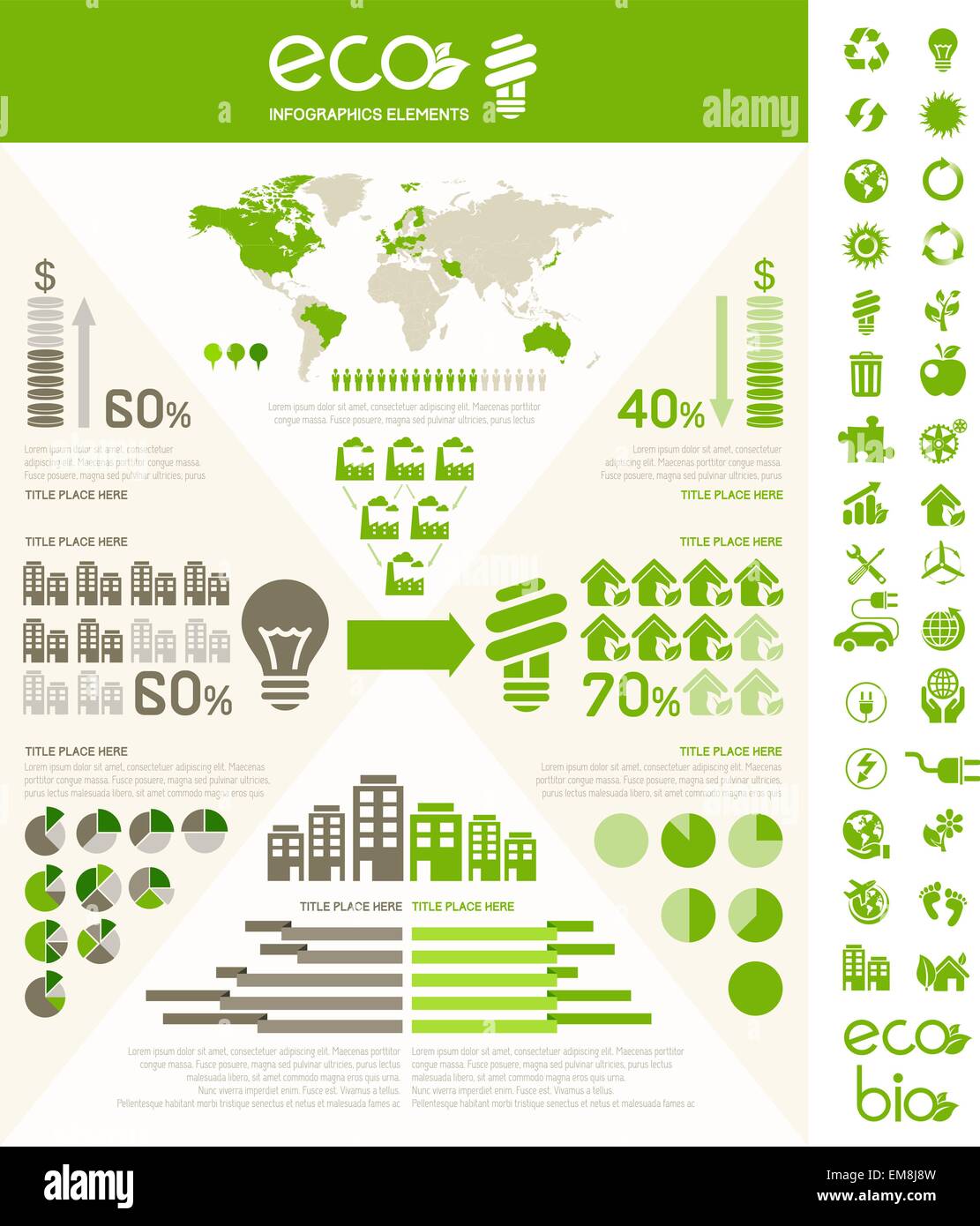 Ecology Infographic Template Stock Vector Image & Art - Alamy