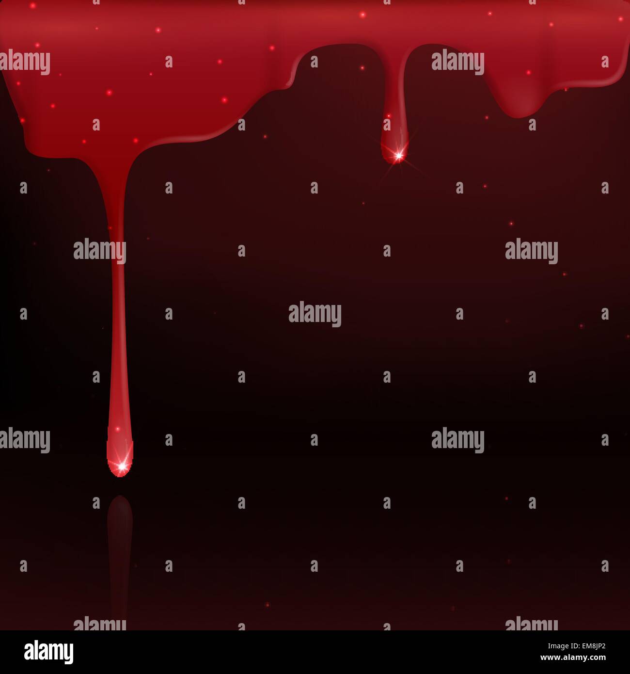 Dripping Red Blood. Stock Vector