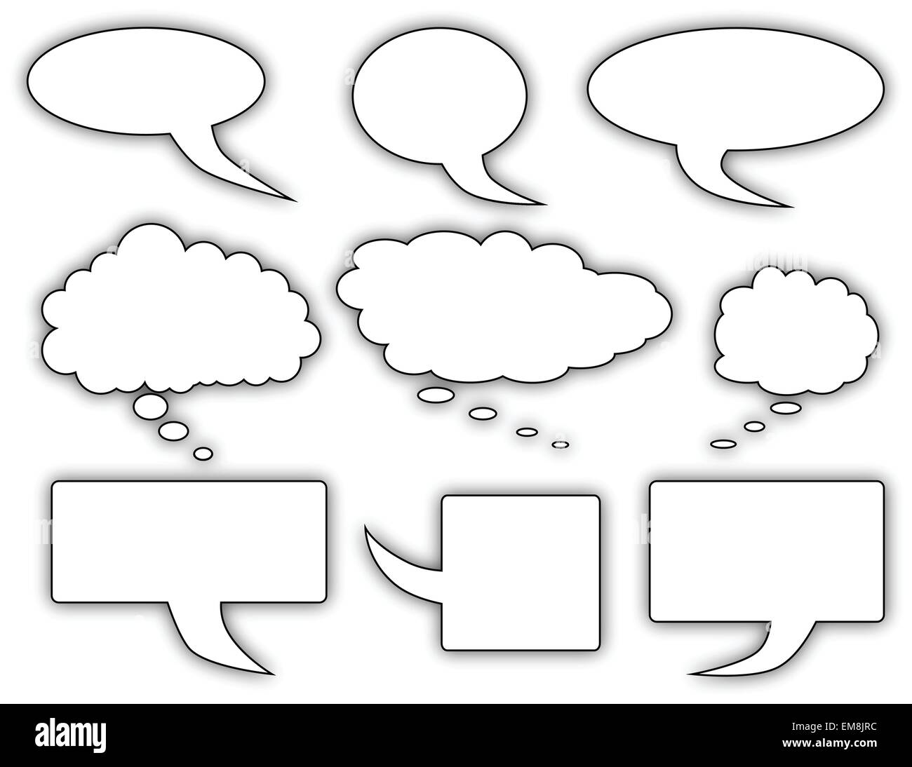 Speech speech bubbles Black and White Stock Photos & Images - Alamy