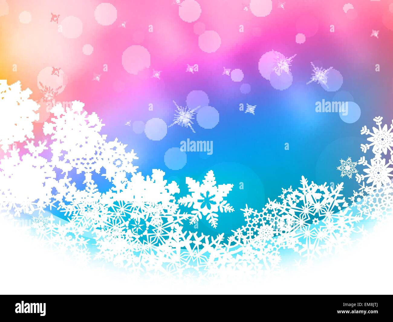 Blue background with snowflakes. EPS 10 Stock Vector Image & Art - Alamy