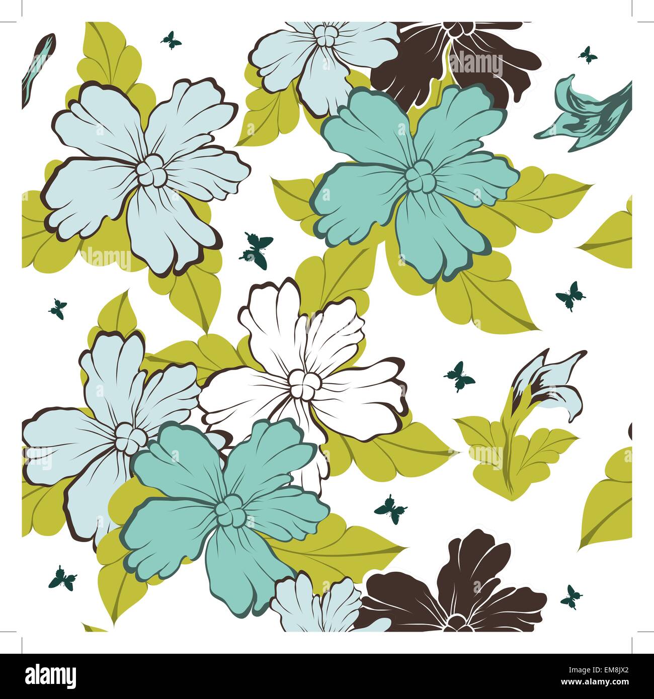 Seamless floral pattern Stock Vector Image & Art - Alamy