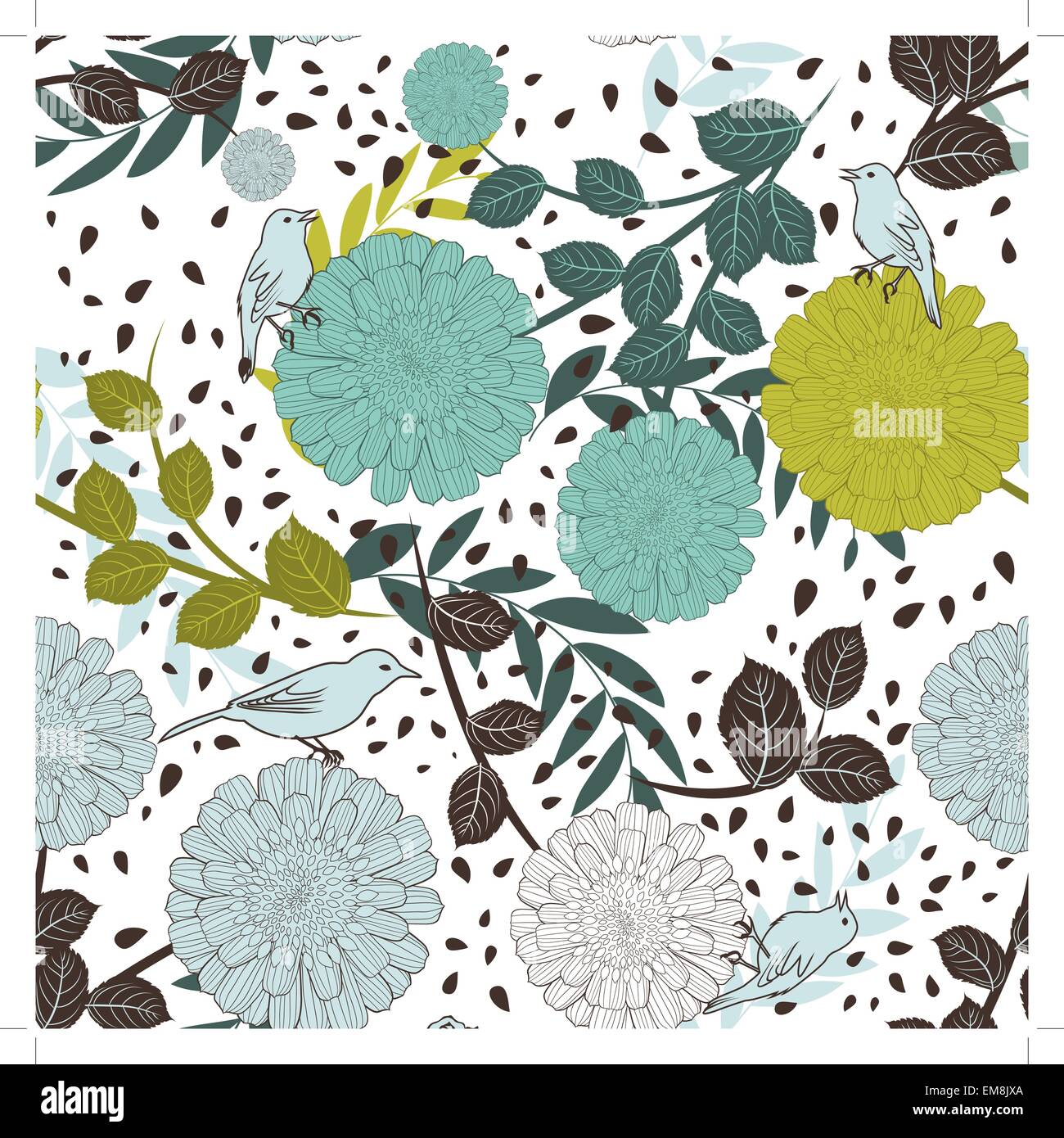 Seamless floral pattern Stock Vector Image & Art - Alamy