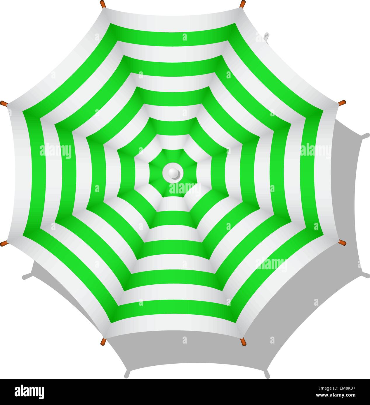 Green and white striped beach umbrella Stock Vector Image & Art - Alamy