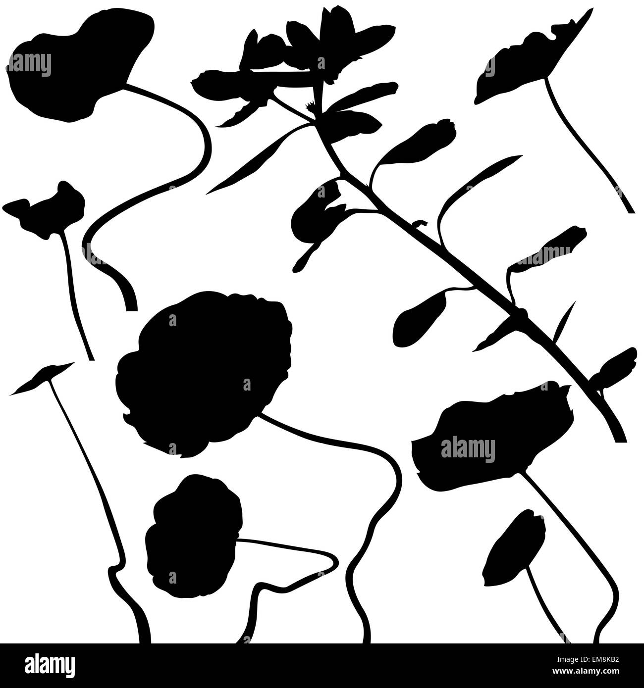 Plant silhouettes hi-res stock photography and images - Alamy