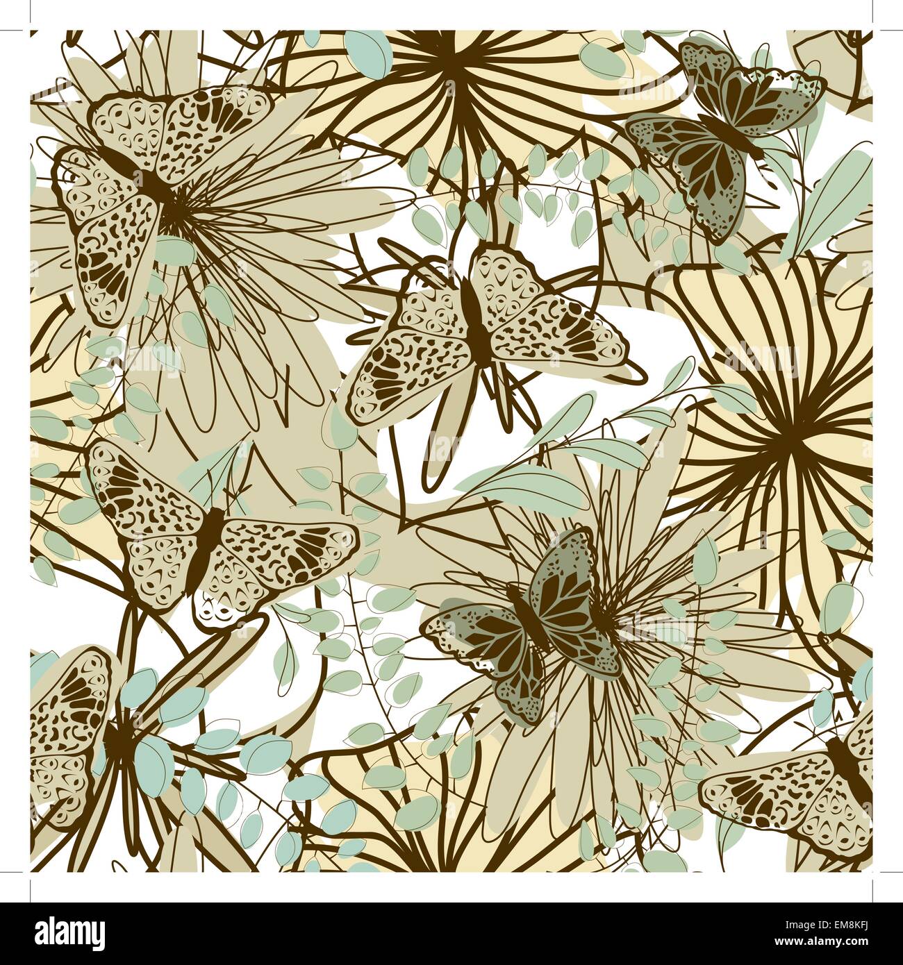 Seamless floral pattern Stock Vector Image & Art - Alamy