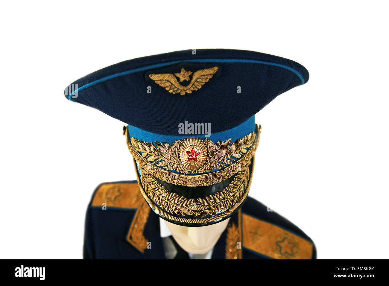 soviet army air force officer uniform general marshal isolated Stock Photo