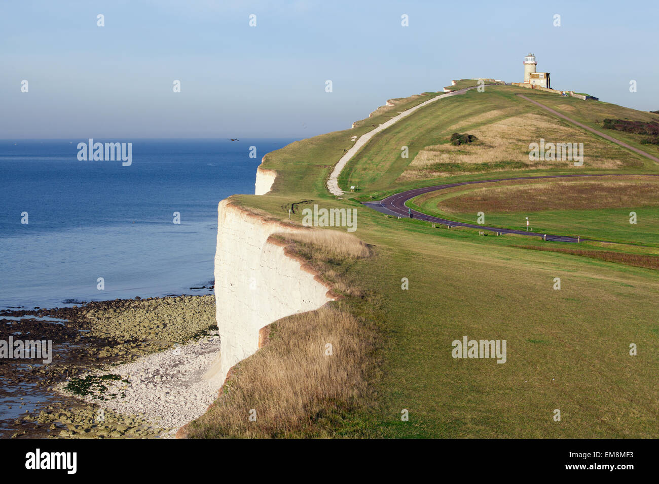 Belle Tout Lighthouse, Beachy Head, Seven sisters cliffs, Eastbourne, East Sussex, England Stock Photo