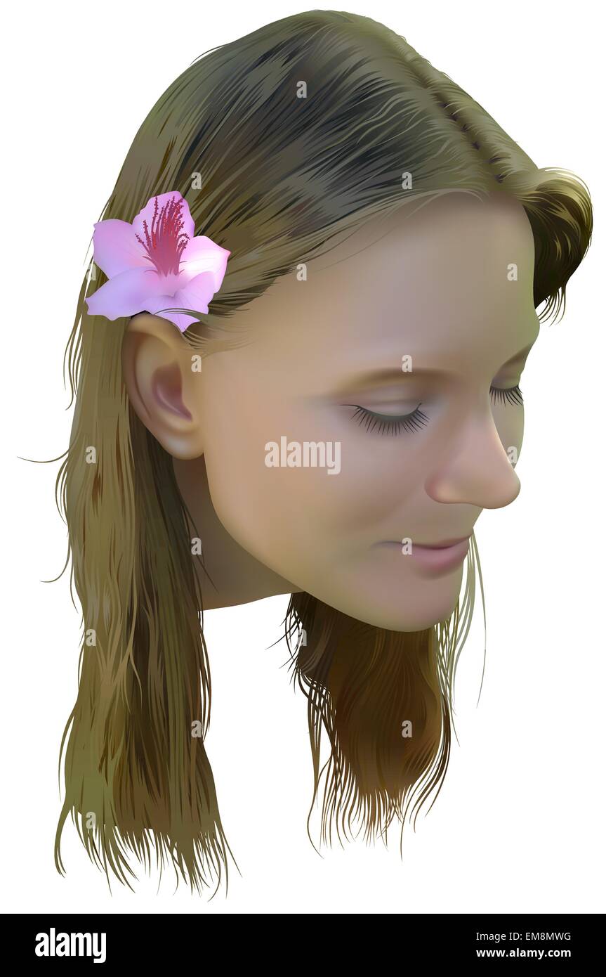 Girl Face Stock Vector