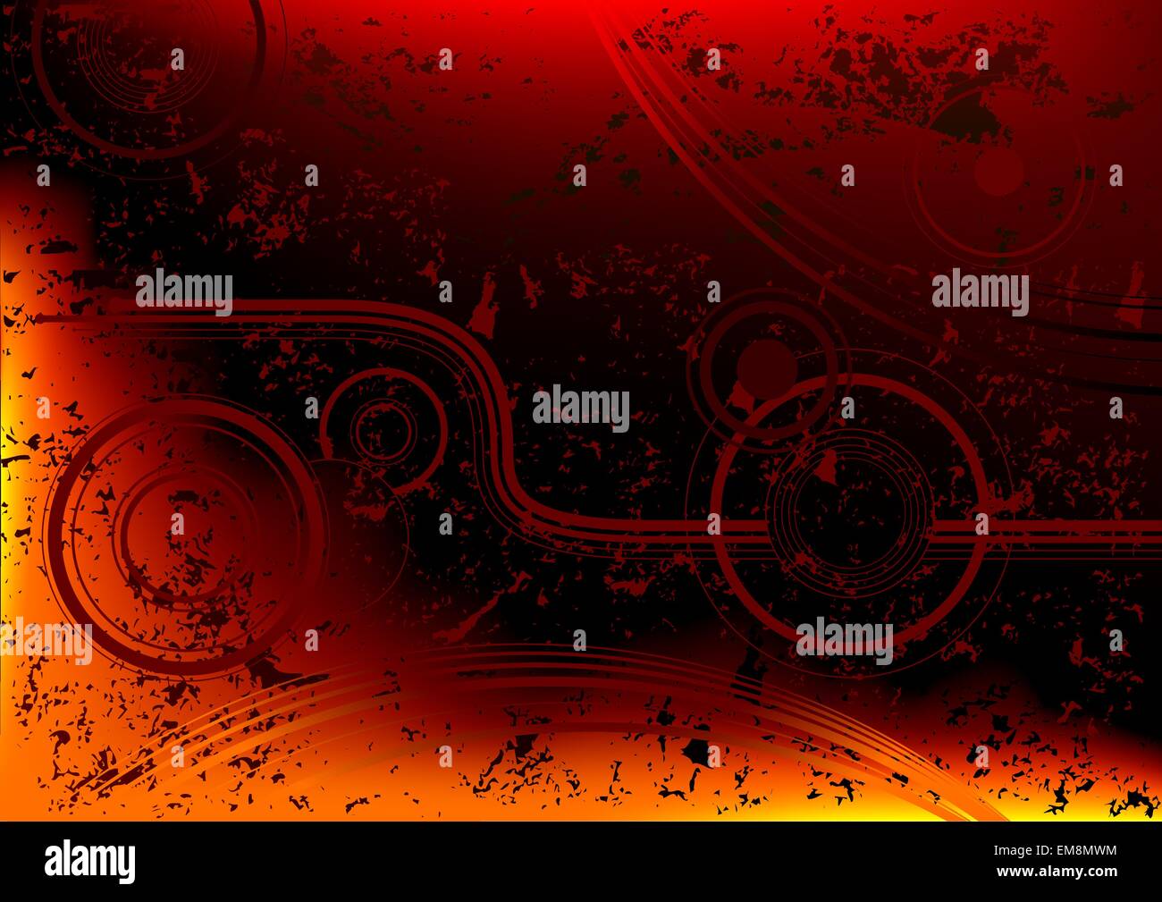 Burning Grunge Abstraction Stock Vector