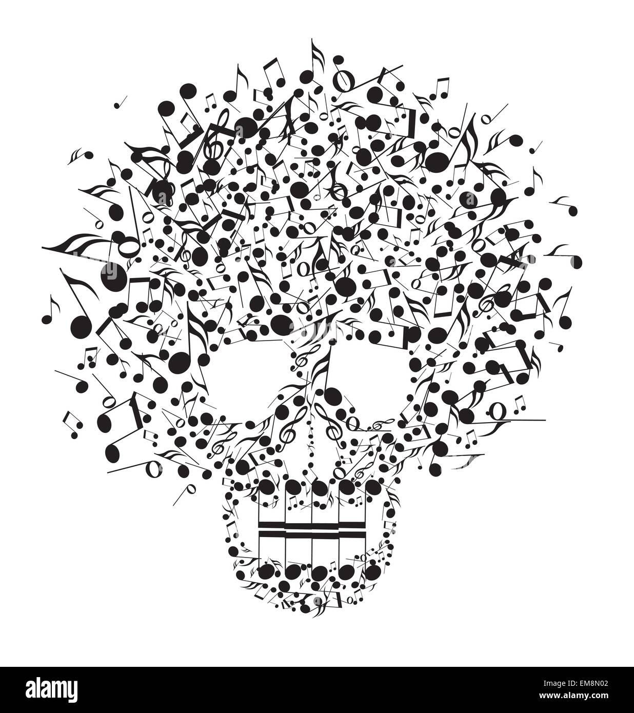Black metal skull skeleton Black and White Stock Photos & Images - Alamy