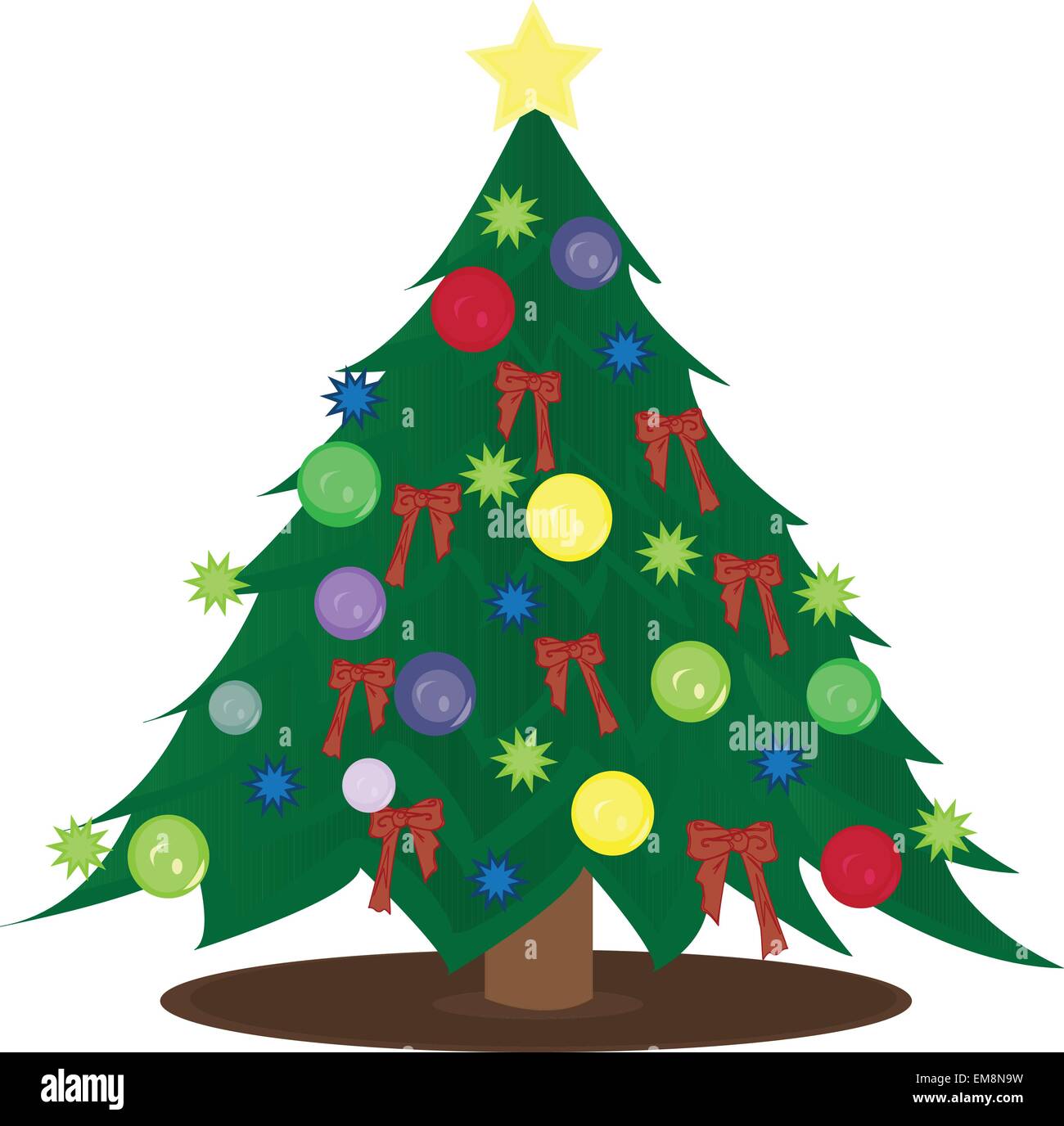 Artificial christmas tree drawing Stock Vector Images - Alamy