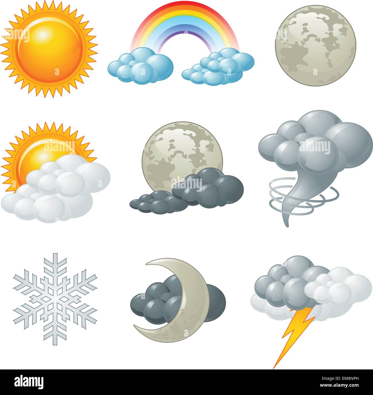Weather icons sun Stock Vector Images - Alamy