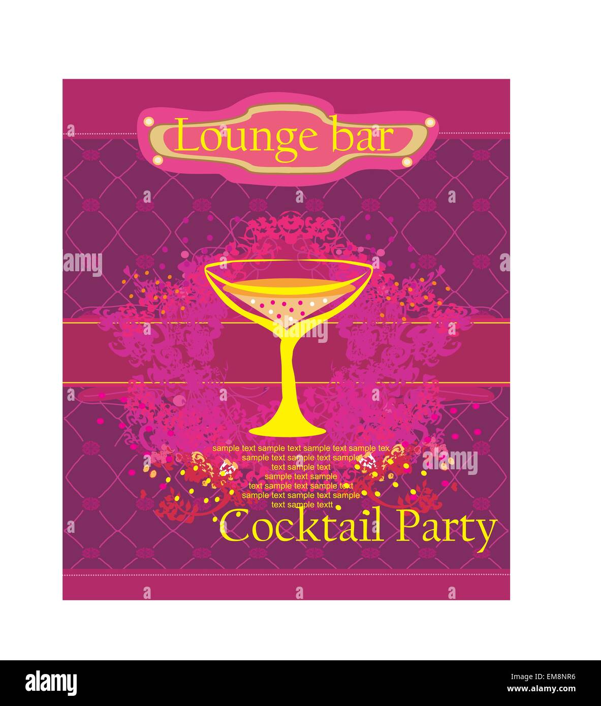 Cocktail party Invitation Card Stock Vector Image & Art Alamy