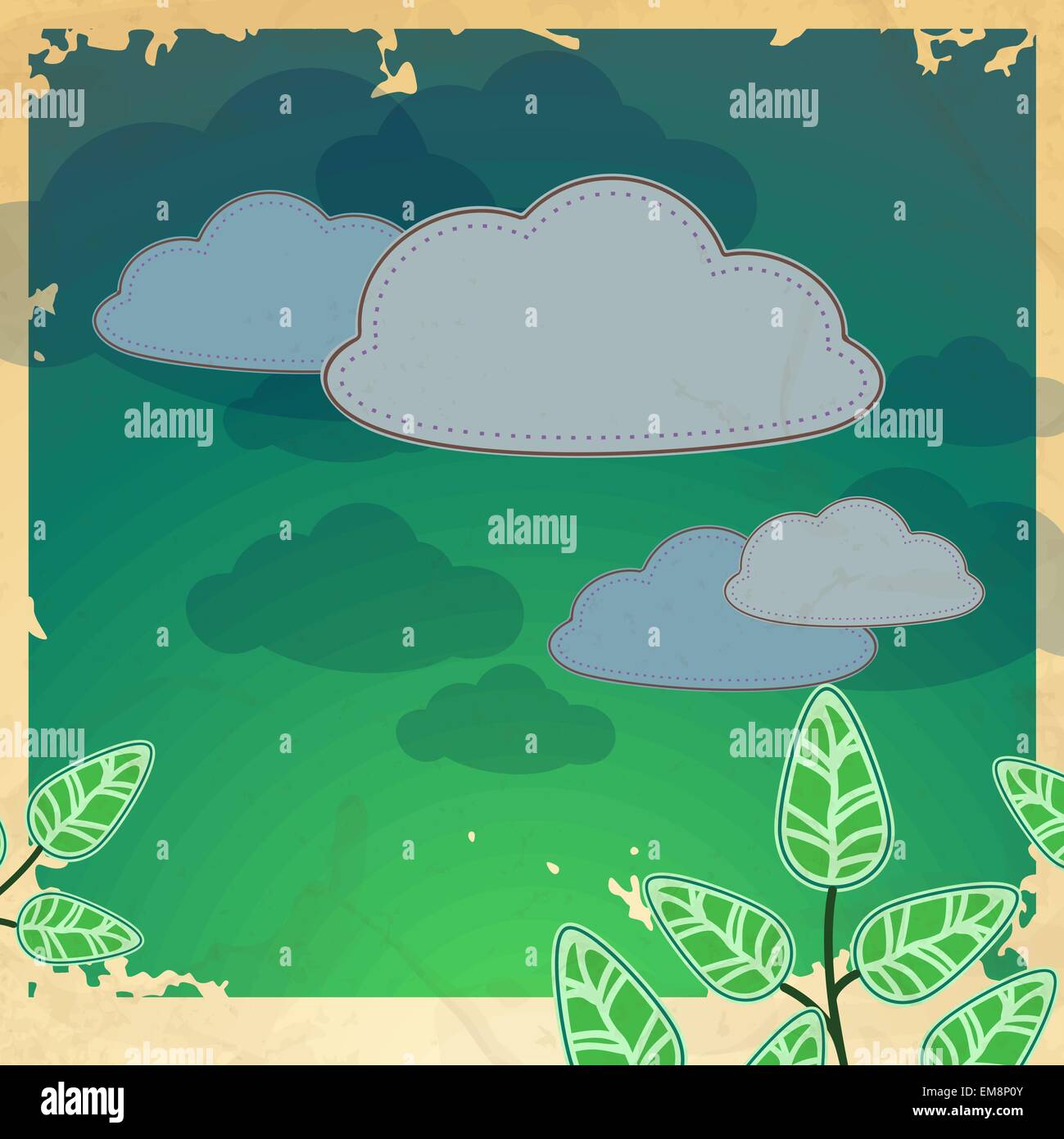 Fresh Green Leaves On Natural Background Stock Vector Image & Art - Alamy