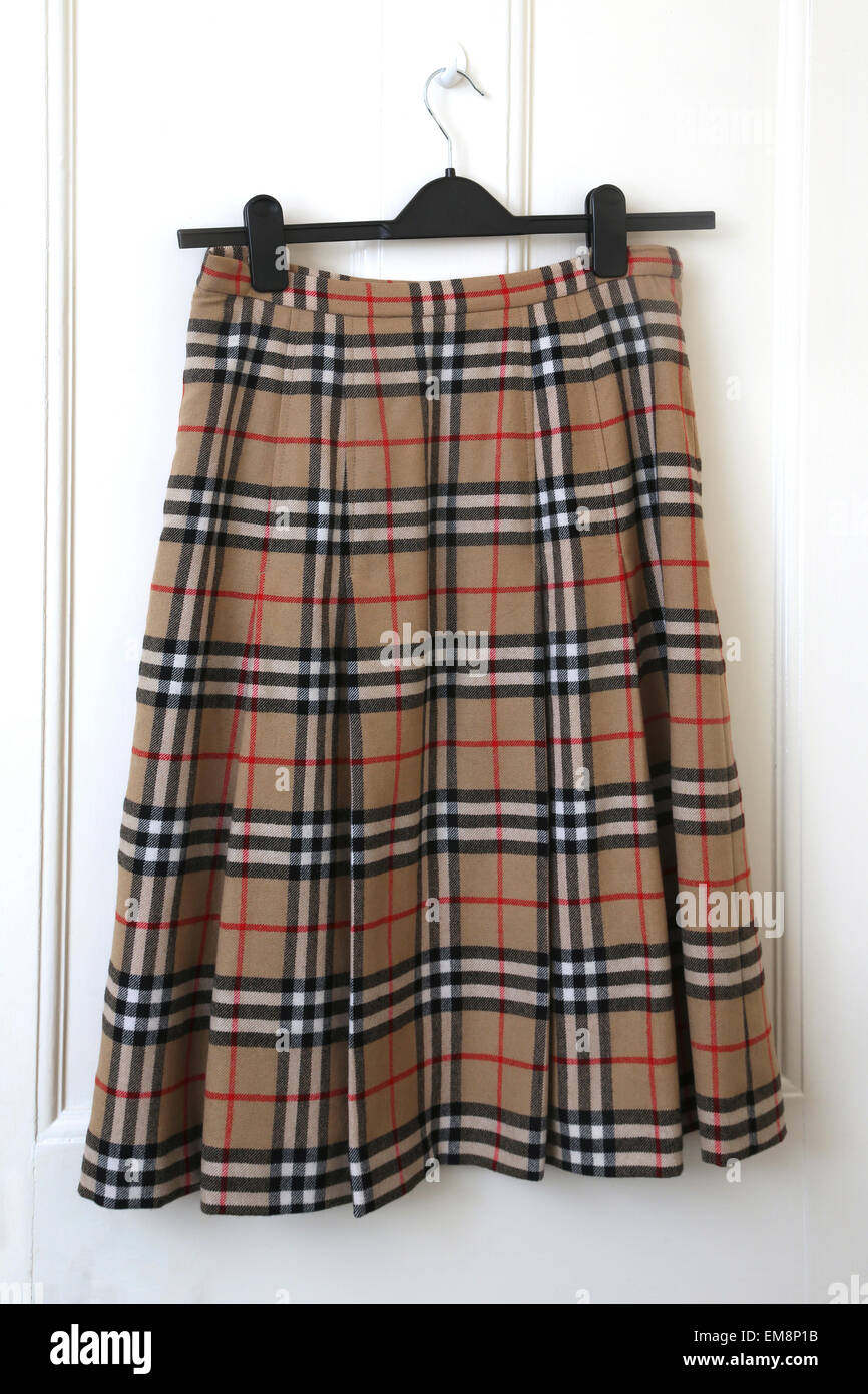 Burberry Novacheck Skirt Stock Photo