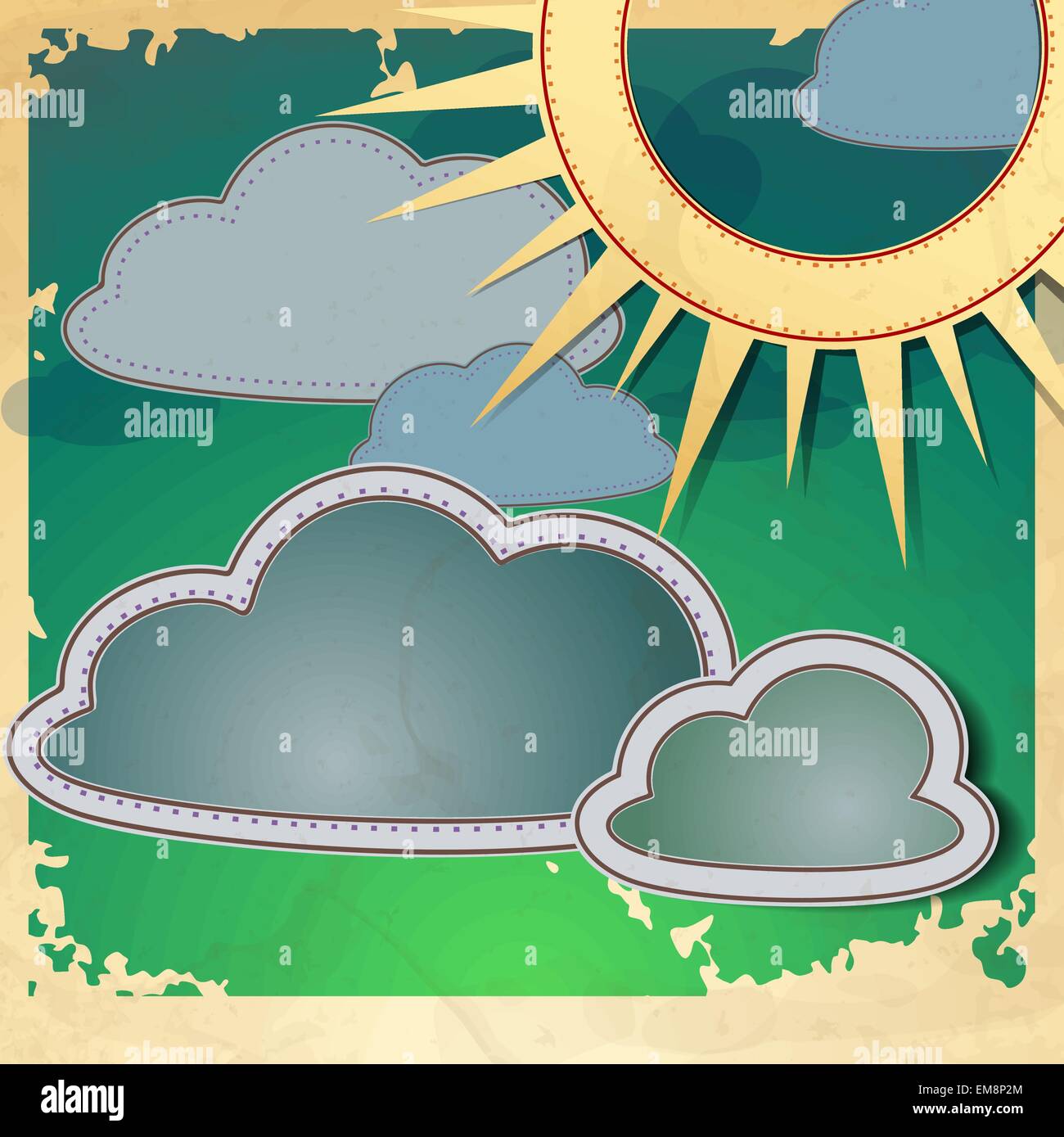 Sun And Clouds Stock Vector Image & Art - Alamy