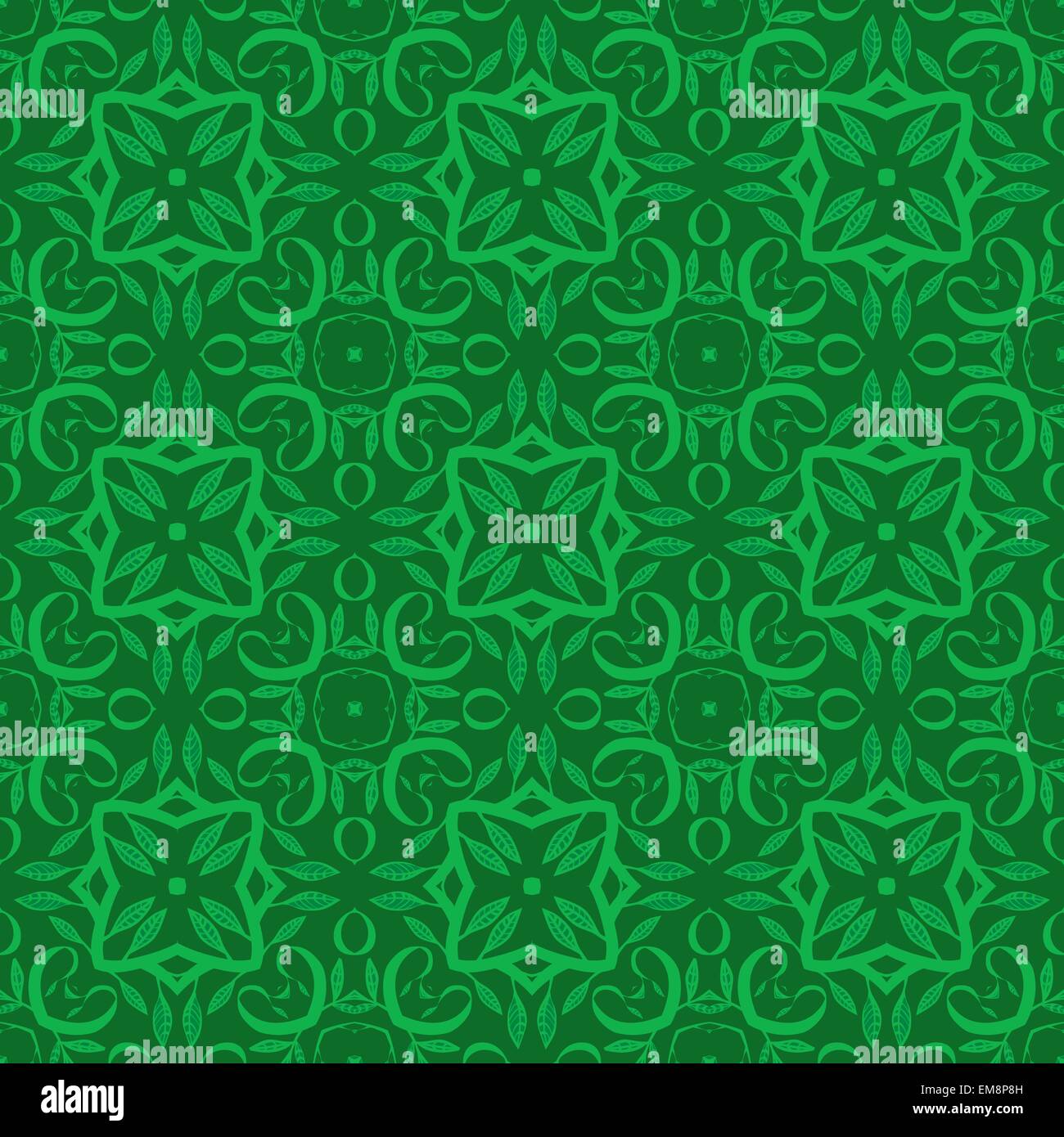 Seamless green leaves Stock Vector Images - Alamy