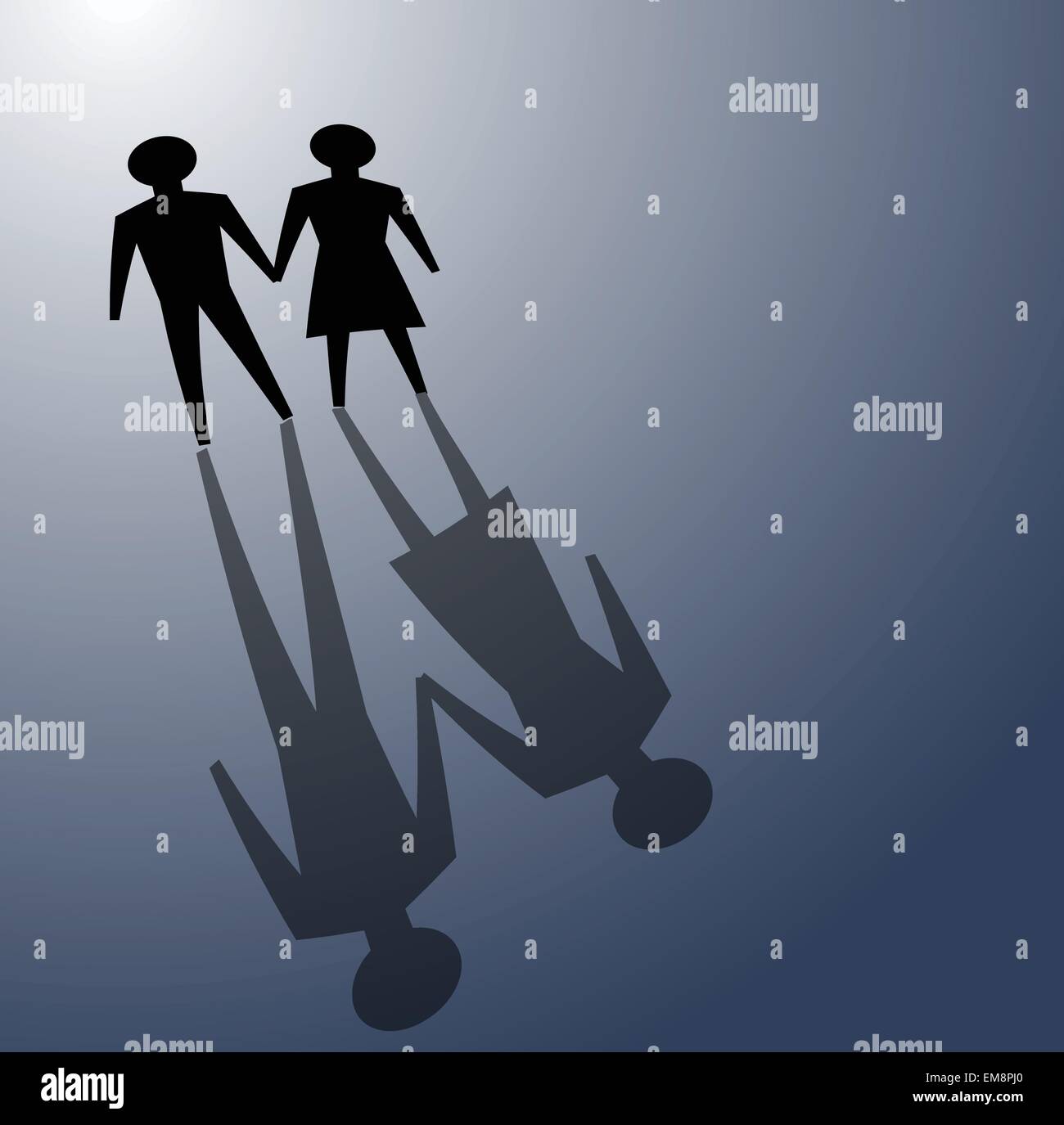 relationship problems Stock Vector