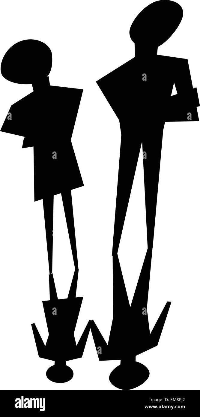Silhouettes loving couple hi-res stock photography and images - Alamy