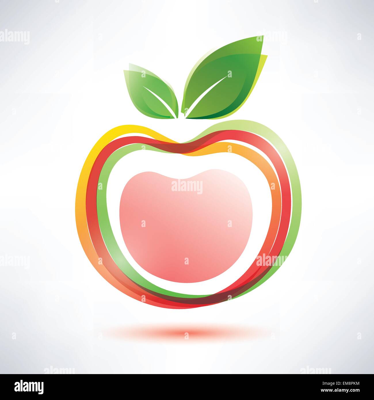 red apple symbol, vector icon Stock Vector