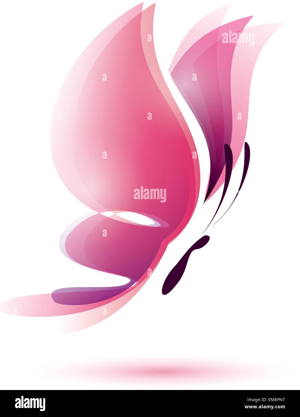 pink butterfly vector symbol Stock Vector Image & Art Alamy