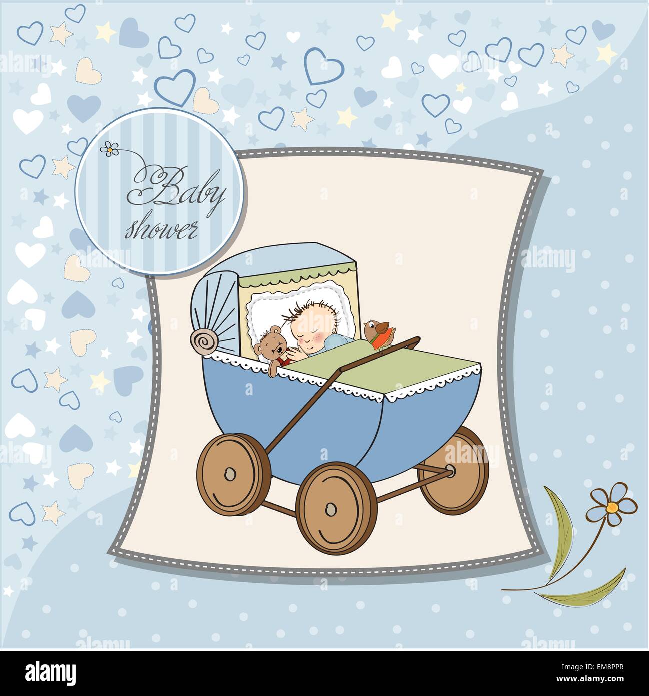 Vintage baby shower Stock Vector Images Alamy