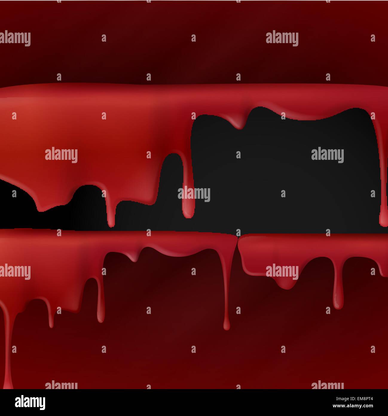 Dripping Red Blood. Stock Vector