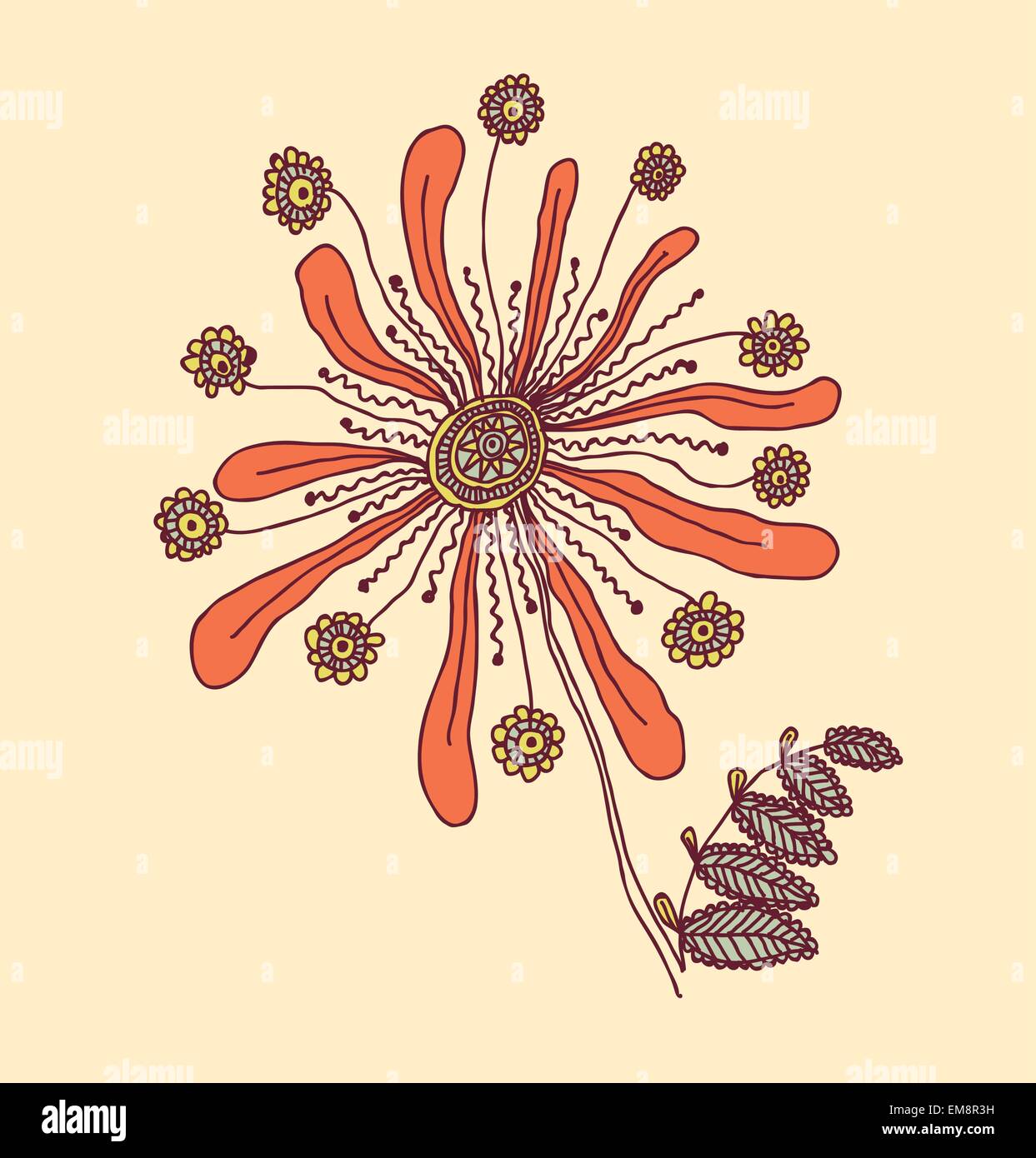 Retro floral background Stock Vector Image & Art - Alamy