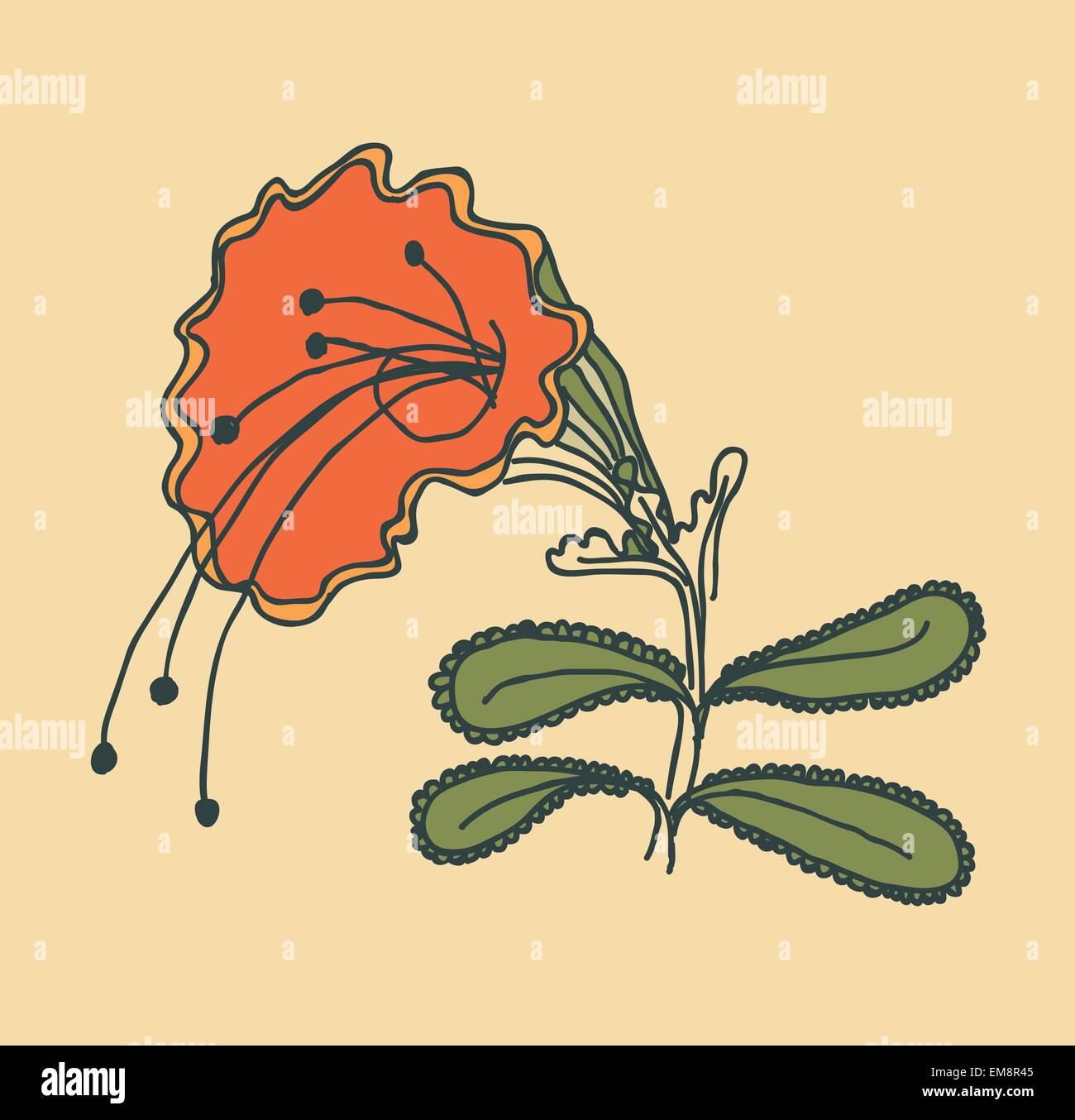 Retro floral background Stock Vector Image & Art - Alamy