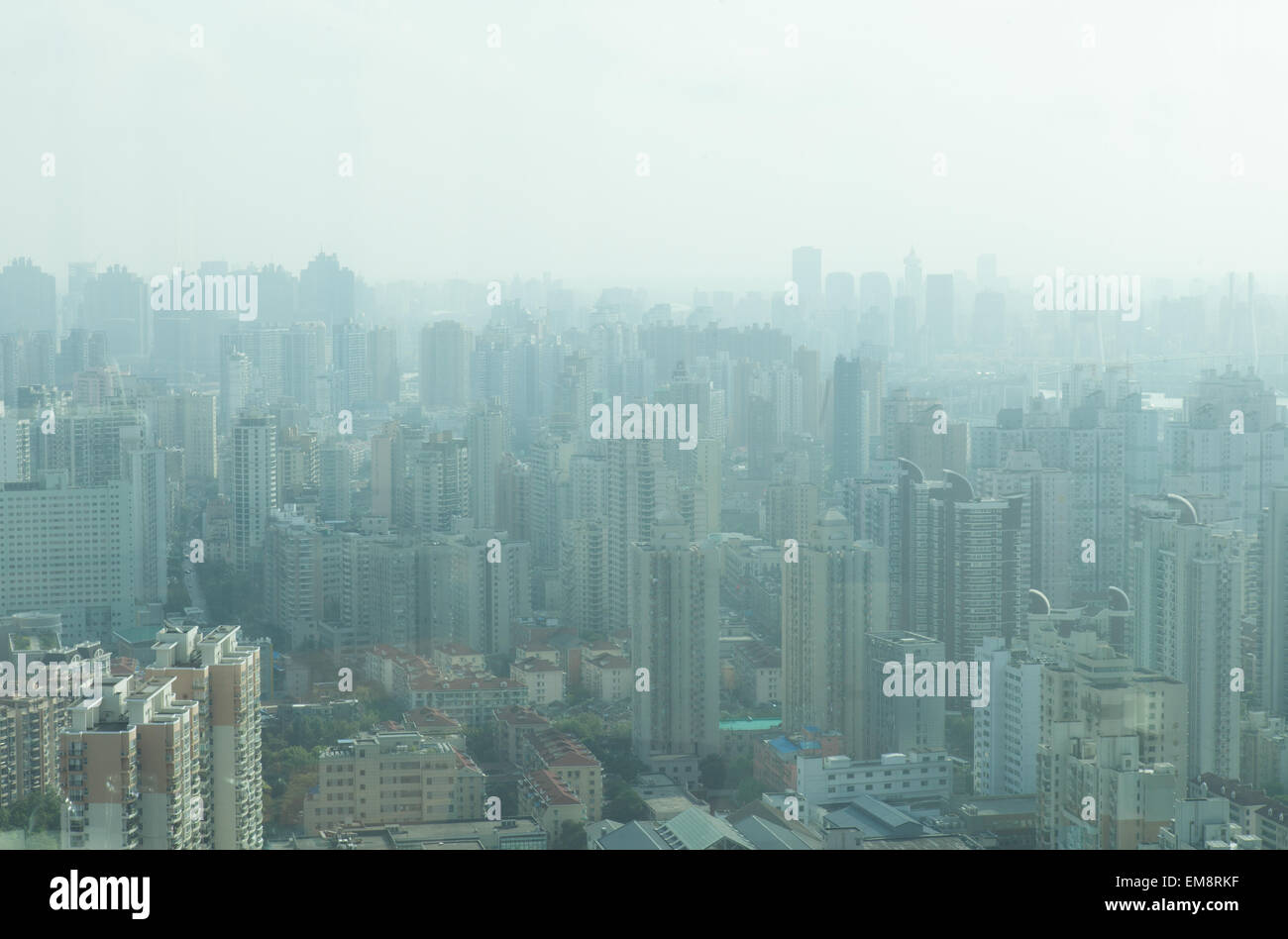 Elevated view of Shanghai city, Shanghai, China Stock Photo