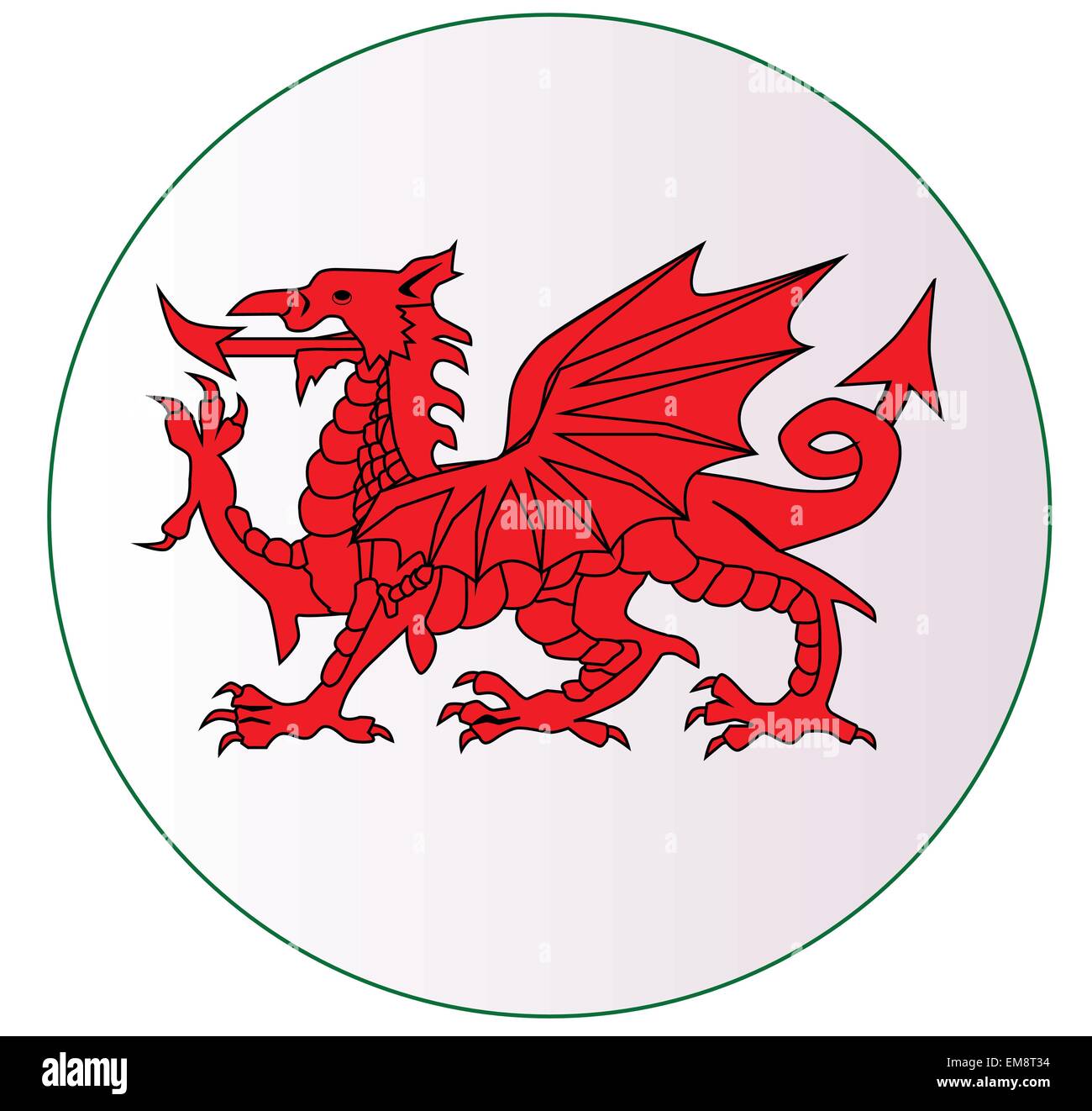 Red dragon of wales Stock Vector Images Alamy