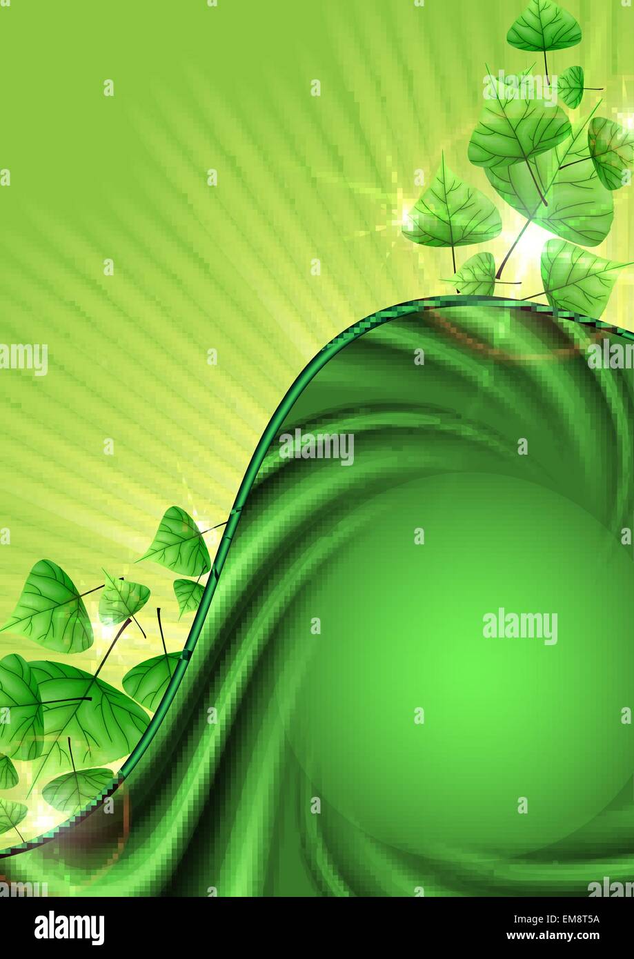 Eco Green Background With Leaves Stock Vector Image & Art - Alamy