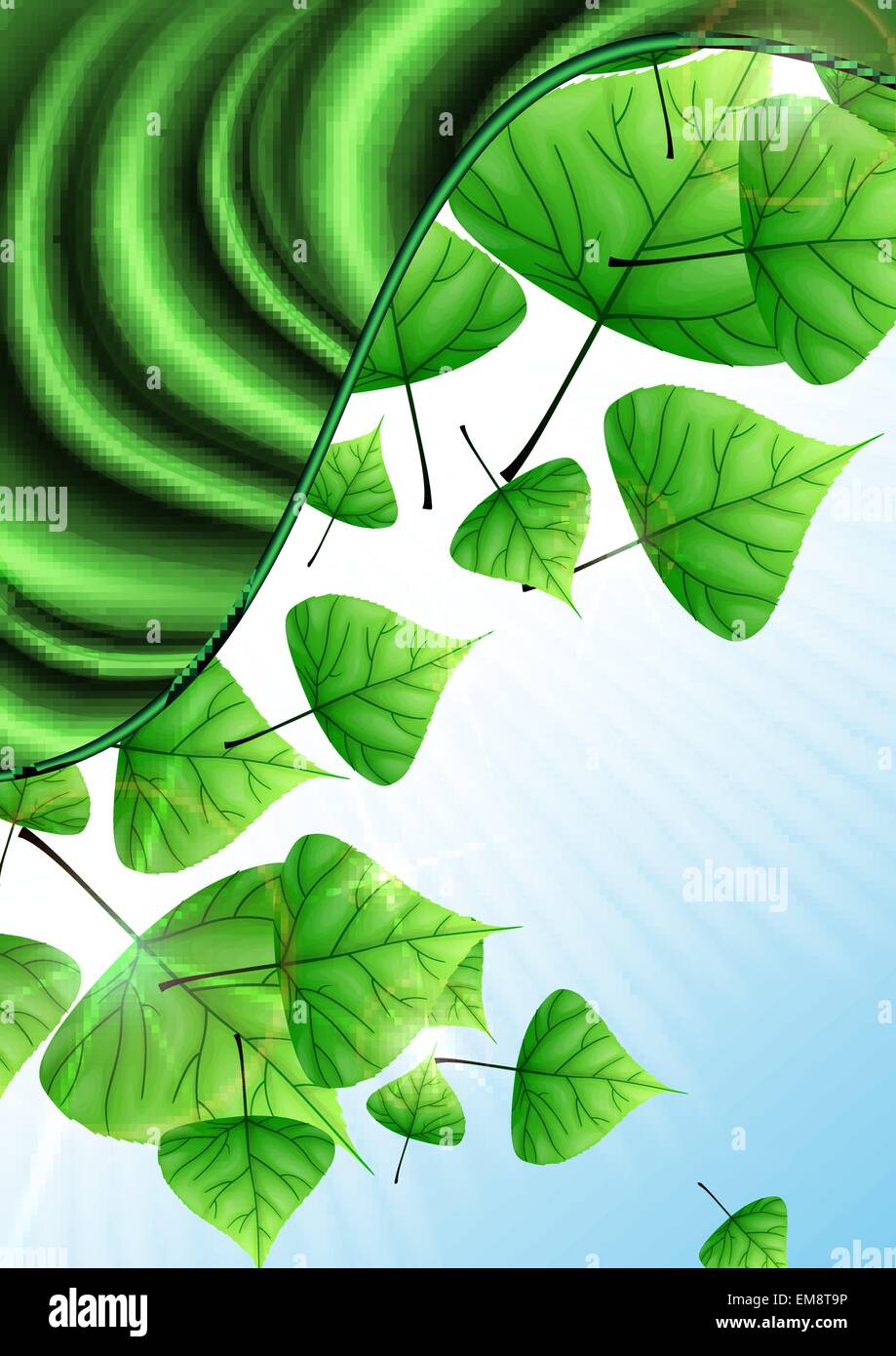 Eco Green Background With Leaves Stock Vector Image & Art - Alamy