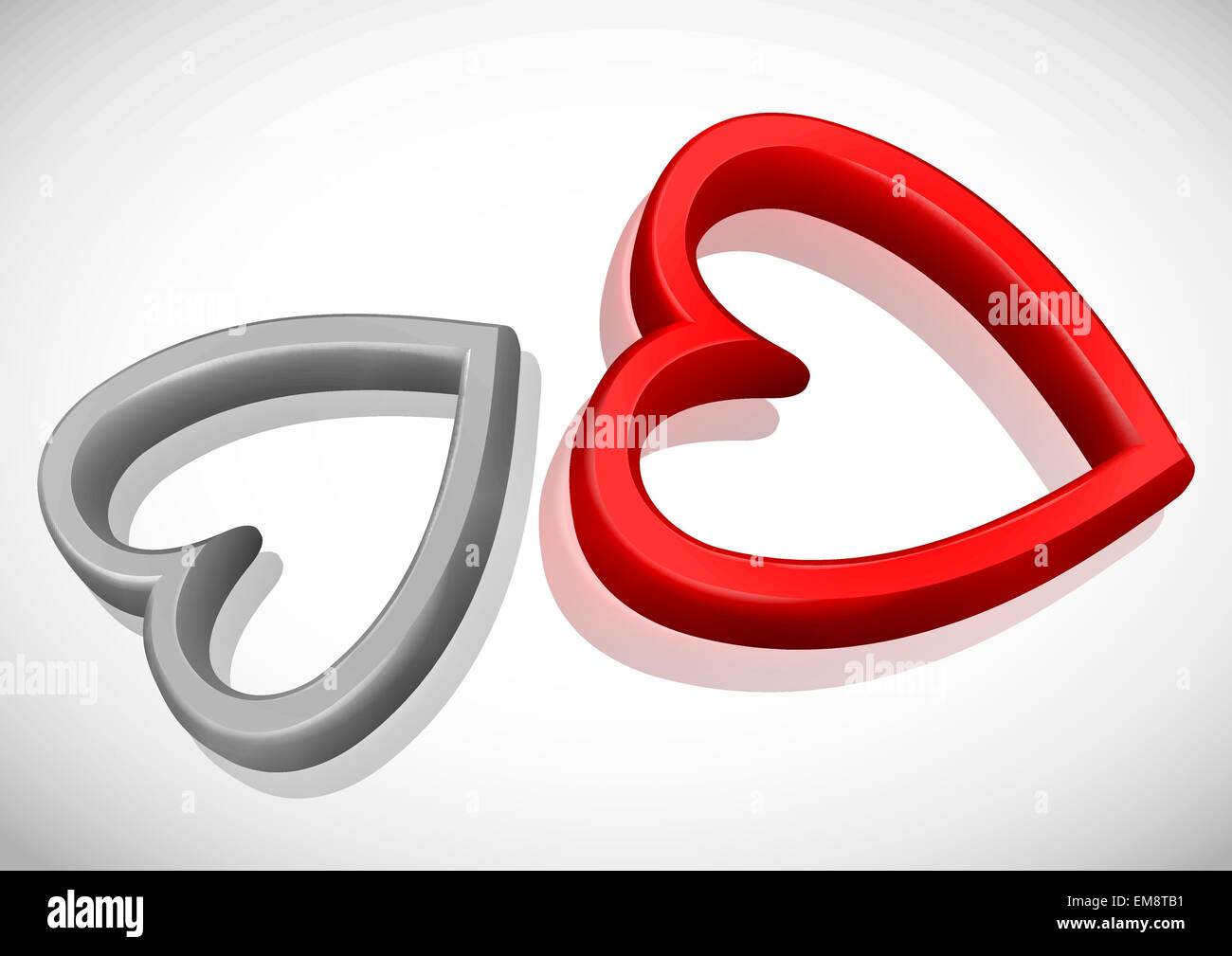 Abstract Concept With Red Hearts Stock Vector Image & Art - Alamy