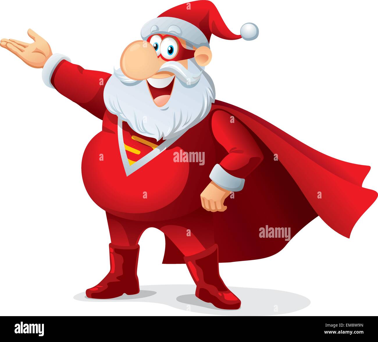Super Santa - Vector Cartoon Stock Vector