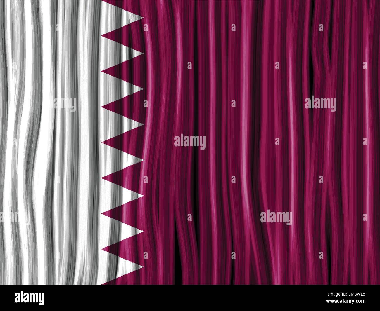 Qatar Flag Wave Fabric Texture Background Stock Vector Image & Art Alamy