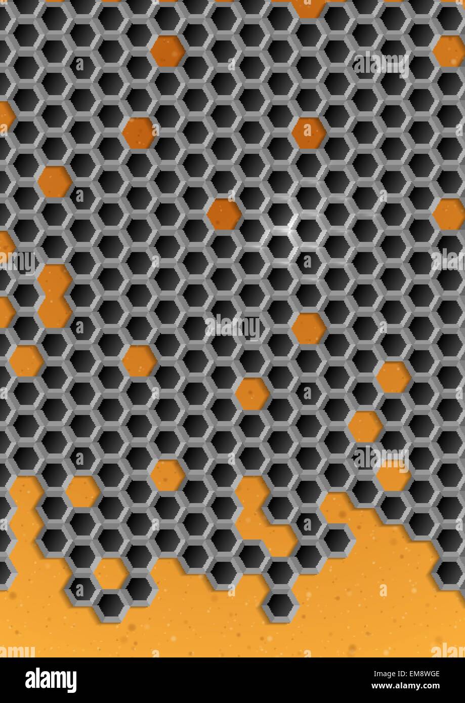 Hexagon Metal Background Stock Vector Image & Art - Alamy