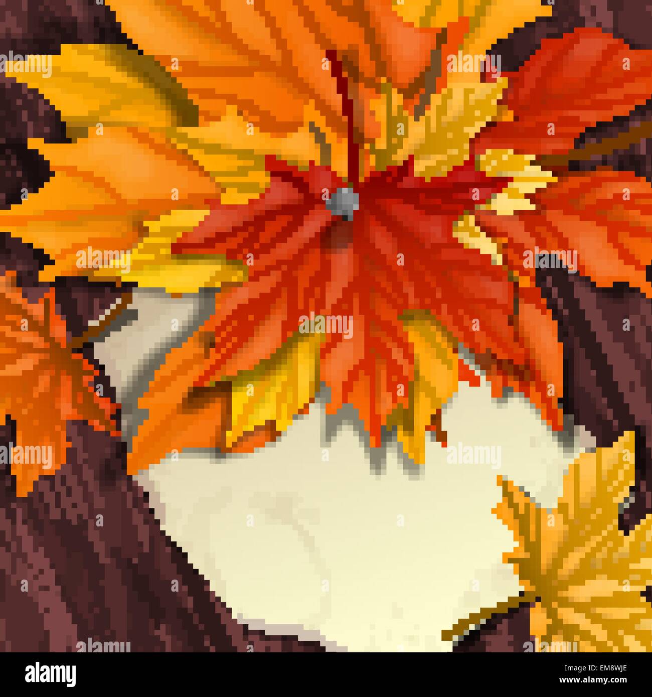 Autumn Background With Leaves Stock Vector Image & Art - Alamy